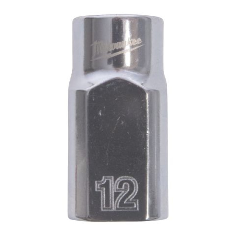 Купити Головка торцева хромована 1/2'' MILWAUKEE, (зірочка 12 гранн.), 12мм. Офіційний магазин Мілвокі Україна, фірмова гарантія з доставкою по Украіні