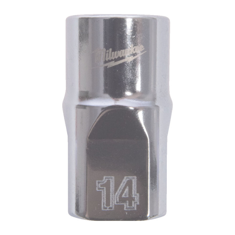 Купити Головка торцева хромована 1/2'' MILWAUKEE, (зірочка 12 гранн.), 14мм. Офіційний магазин Мілвокі Україна, фірмова гарантія з доставкою по Украіні