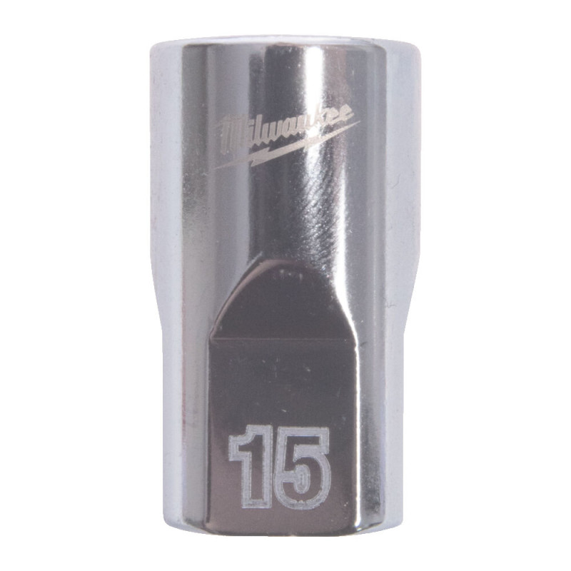 Купити Головка торцева хромована 1/2'' MILWAUKEE, (зірочка 12 гранн.), 15мм. Офіційний магазин Мілвокі Україна, фірмова гарантія з доставкою по Украіні
