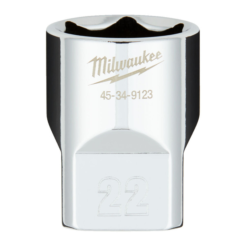 Купити Головка торцева хромована 1/2'' 6гр. MILWAUKEE, 22мм. Офіційний магазин Мілвокі Україна, фірмова гарантія з доставкою по Украіні