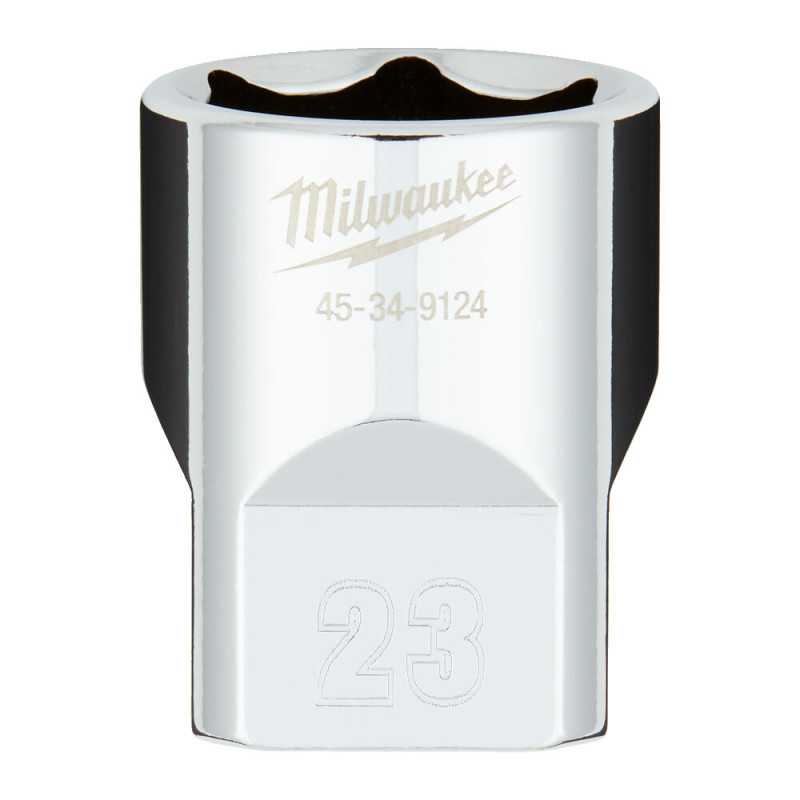 Купити Головка торцева хромована 1/2'' 6гр. MILWAUKEE, 23мм. Офіційний магазин Мілвокі Україна, фірмова гарантія з доставкою по Украіні