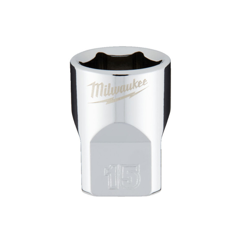 Купити Головка торцева хромована 3/8'' 6гр. MILWAUKEE, 15мм. Офіційний магазин Мілвокі Україна, фірмова гарантія з доставкою по Украіні