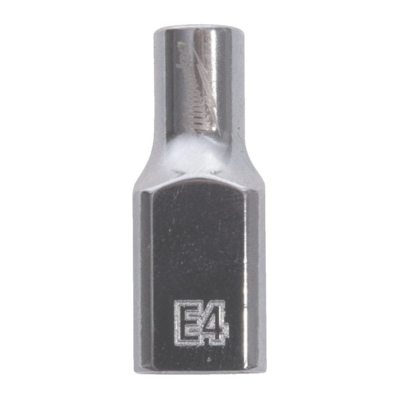 Купити Головка торцева хромована TORX Е-стандарт 1/4'' MILWAUKEE, E4. Офіційний магазин Мілвокі Україна, фірмова гарантія з доставкою по Украіні