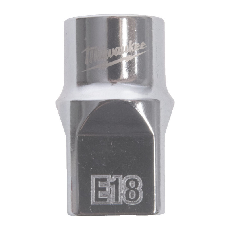 Купити Головка торцева хромована TORX Е-стандарт 1/2'' MILWAUKEE, E18. Офіційний магазин Мілвокі Україна, фірмова гарантія з доставкою по Украіні