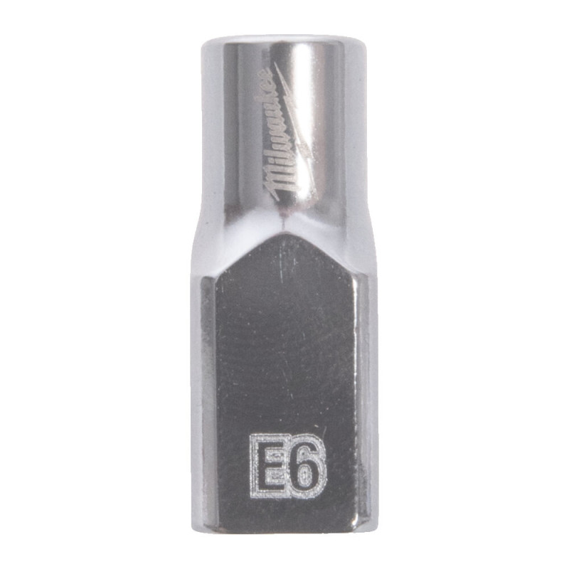 Купити Головка торцева хромована TORX Е-стандарт 1/4'' MILWAUKEE, E6. Офіційний магазин Мілвокі Україна, фірмова гарантія з доставкою по Украіні