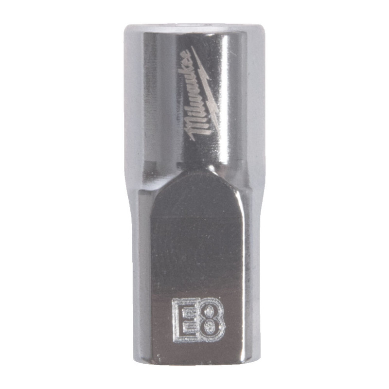 Купити Головка торцева хромована TORX Е-стандарт 1/4'' MILWAUKEE, E8. Офіційний магазин Мілвокі Україна, фірмова гарантія з доставкою по Украіні