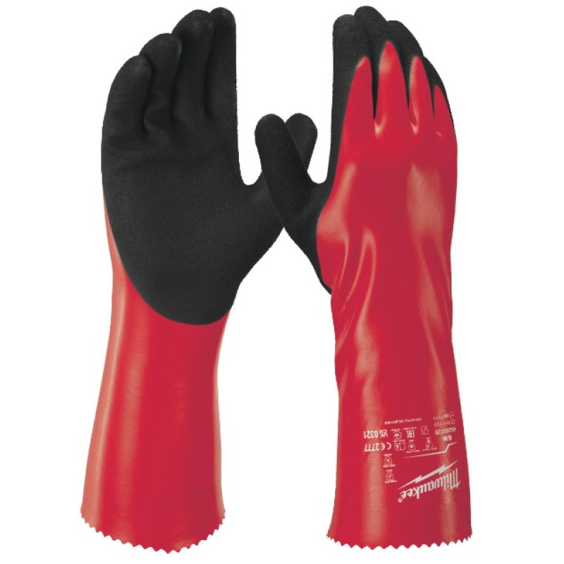 Купити Рукавиці робочі хімічностійки Grip MILWAUKEE, розмір 10/XL. Офіційний магазин Мілвокі Україна, фірмова гарантія з доставкою по Украіні