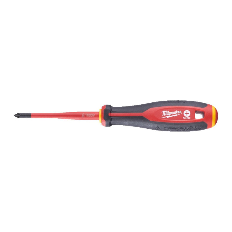 Купити Викрутка з тригранною рукояткою ізольована VDE MILWAUKEE, PZ1х80мм. Офіційний магазин Мілвокі Україна, фірмова гарантія з доставкою по Украіні