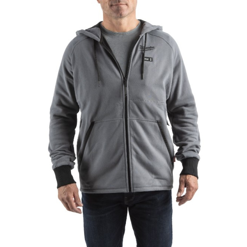 Купити Толстовка з підігрівом MILWAUKEE, M12 HHGREY4-0 (XL), сіра (розмір XL). Офіційний магазин Мілвокі Україна, фірмова гарантія з доставкою по Украіні