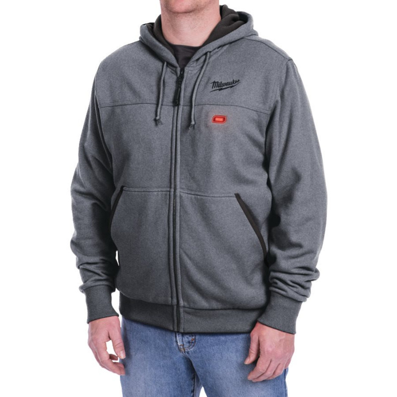 Купити Куртка (толстовка) з електропідігрівом акумуляторна MILWAUKEE, M12 HH GREY3-0 (XL), сіра. Офіційний магазин Мілвокі Україна, фірмова гарантія з доставкою по Украіні