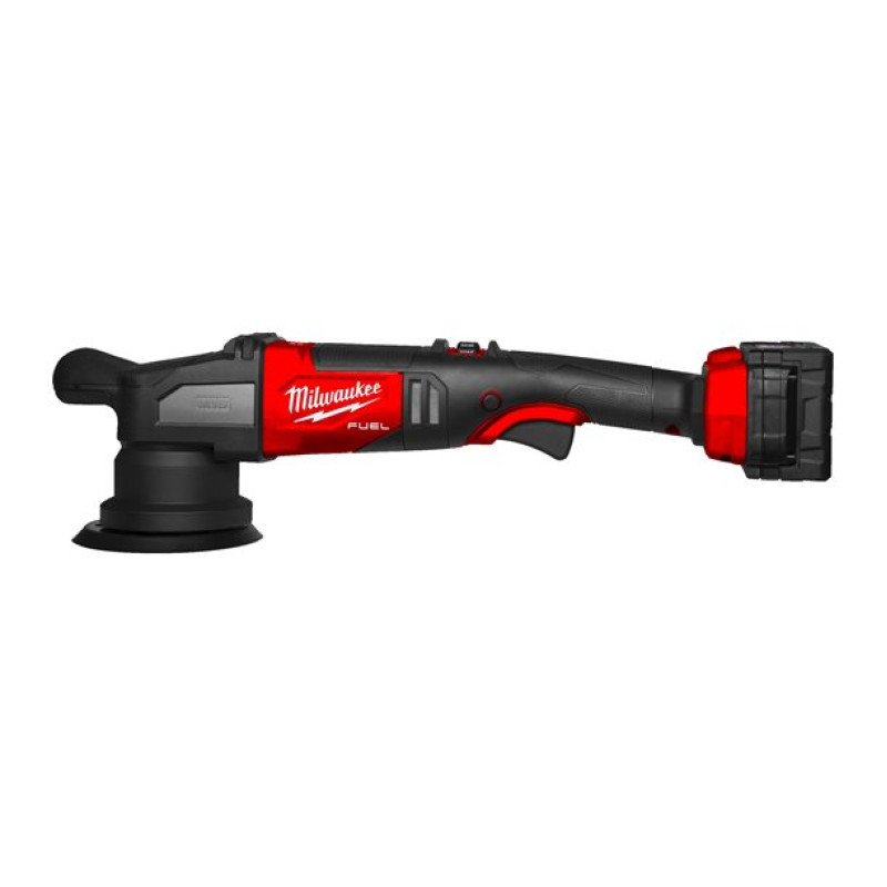 Купити Машина полірувальна акумуляторна ексцентрикова безщіткова MILWAUKEE, M18 FROP15-502X KIT, діаметр 125мм (зарядний пристрій M12-18 FC, 2 акумулятори М18 В5 5Аг, аксесуари, HDкейс). Офіційний магазин Мілвокі Україна, фірмова гарантія з доставкою по Украіні