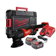 Купити Машина полірувальна ексцентрикова акумуляторна безщіткова MILWAUKEE, M18 FUEL FROP21-502X, діаметр 150мм (зарядний пристрій M12-18 FC, 2 акумулятори М18 В5 5Аг, HDкейс). Офіційний магазин Мілвокі Україна, фірмова гарантія з доставкою по Украіні