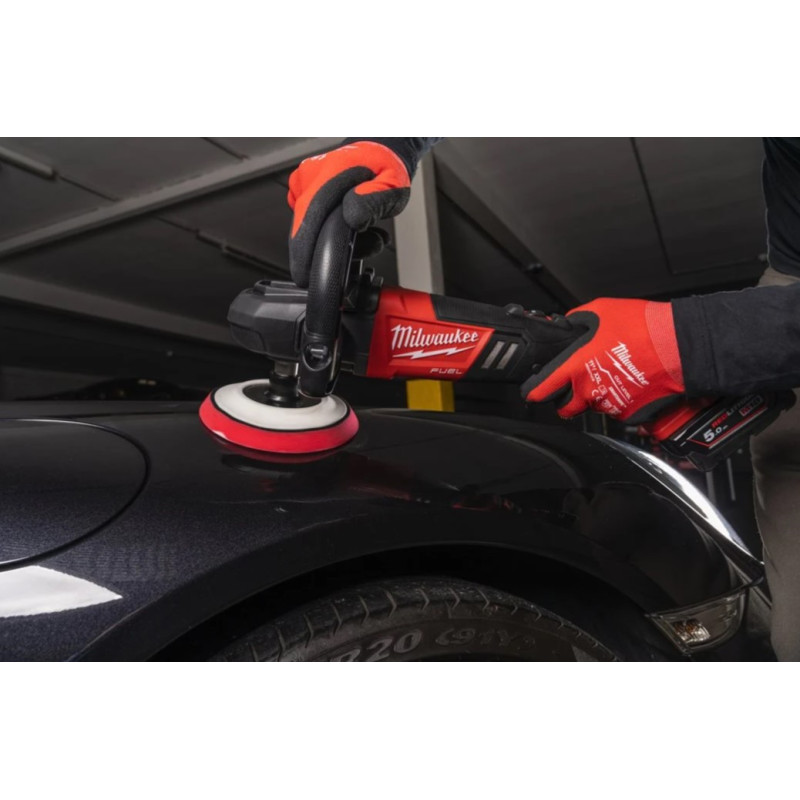 Купити Машина полірувальна кутова акумуляторна безщіткова MILWAUKEE, M18 FAP180-0X, діаметр 180мм, (полірувальна платформа, пилезахисний екран, D-образна ручка, бічна ручка, HDкейс). Офіційний магазин Мілвокі Україна, фірмова гарантія з доставкою по Украіні