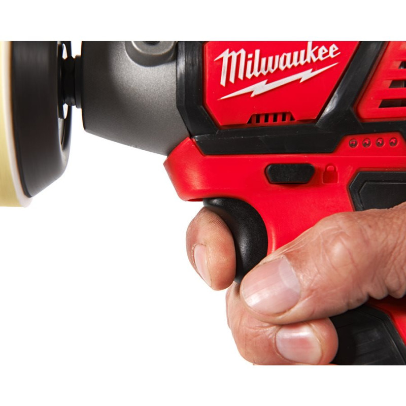 Купити Машина полірувальна акумуляторна MILWAUKEE, M12 BPS-0 (кракас, полірувальна, шліфувальна платформи, підошва з вовни, полірувальні губки 2шт, бічна ручка, картонне пакування). Офіційний магазин Мілвокі Україна, фірмова гарантія з доставкою по Украіні