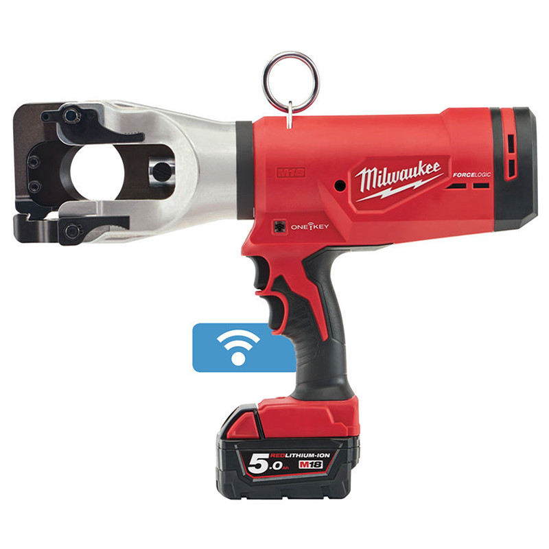Купити Кабелеріз гідравлічний акумуляторний MILWAUKEE, M18 HCC45-522C (зарядний пристрій M12-18 FC, 1 акумулятор М18 В2 2Аг, 1 акумулятор М18 В5 5Аг, кейс). Офіційний магазин Мілвокі Україна, фірмова гарантія з доставкою по Украіні