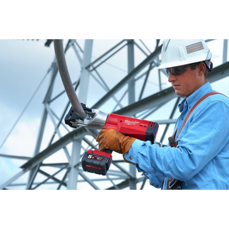 Купити Кабелеріз гідравлічний акумуляторний MILWAUKEE, M18 HCC45-522C (зарядний пристрій M12-18 FC, 1 акумулятор М18 В2 2Аг, 1 акумулятор М18 В5 5Аг, кейс). Офіційний магазин Мілвокі Україна, фірмова гарантія з доставкою по Украіні