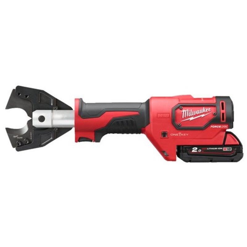 Купити Кабелеріз гідравлічний акумуляторний MILWAUKEE, M18 ONEHCC-201C FSW (зарядний пристрій М12-18 С, 1 акумулятор М18 В2 2Аг, кліщі FSW, кейс). Офіційний магазин Мілвокі Україна, фірмова гарантія з доставкою по Украіні
