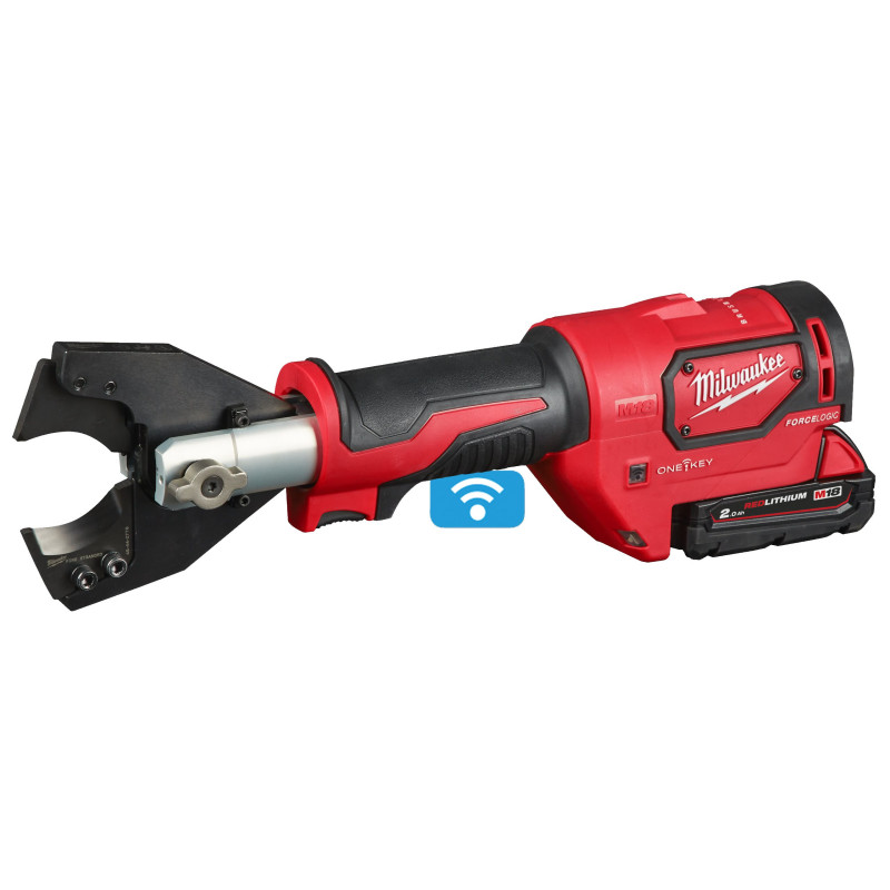 Купити Кабелеріз гідравлічний акумуляторний MILWAUKEE, M18 ONEHCC-201C FSW (зарядний пристрій М12-18 С, 1 акумулятор М18 В2 2Аг, кліщі FSW, кейс). Офіційний магазин Мілвокі Україна, фірмова гарантія з доставкою по Украіні
