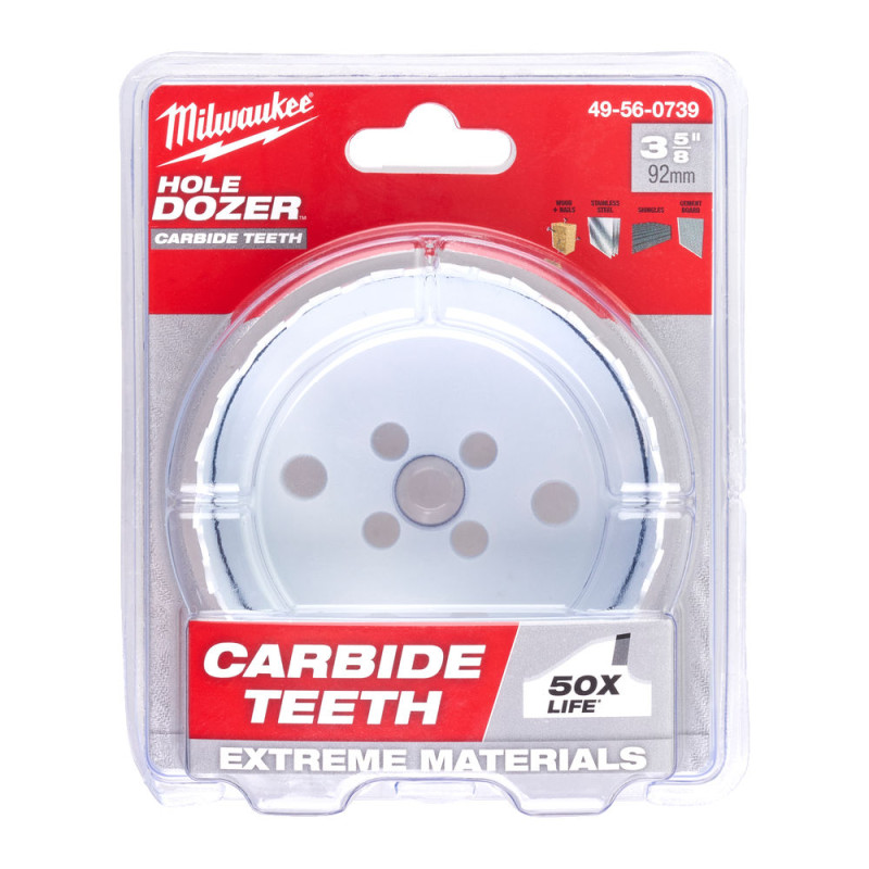 Купити Коронка Bi-Metal Carbide MILWAUKEE, діаметр 92мм. Офіційний магазин Мілвокі Україна, фірмова гарантія з доставкою по Украіні