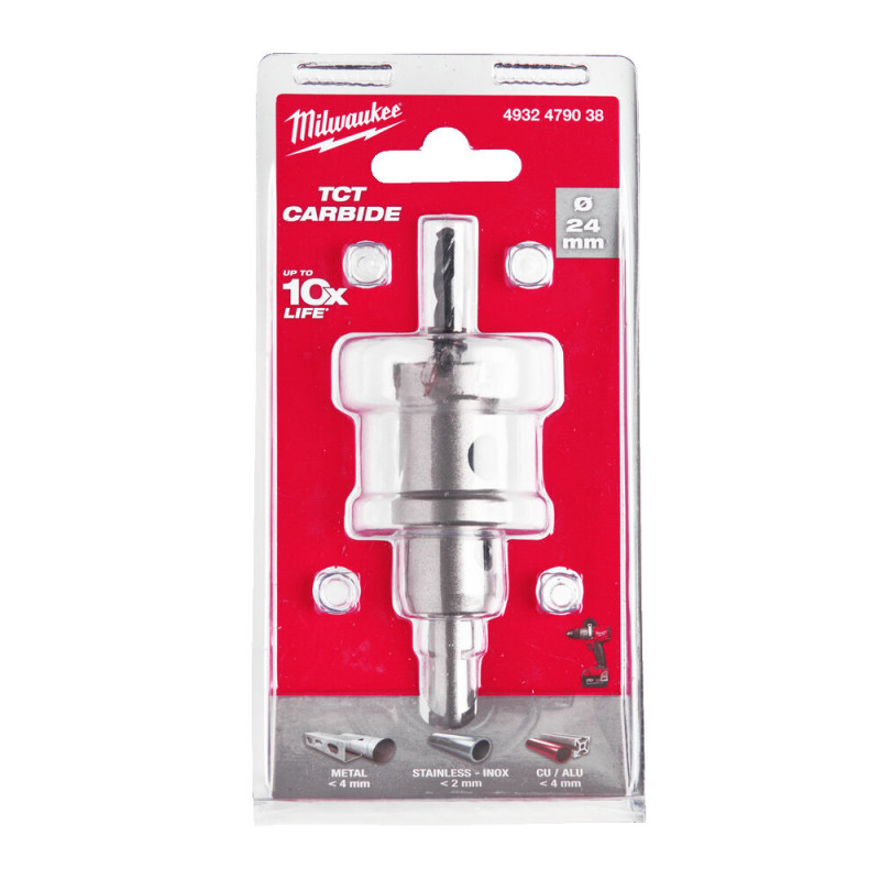 Купити Коронка Holesaw TCT MILWAUKEE, для сталі/нержавіючої сталі, діаметр 24мм. Офіційний магазин Мілвокі Україна, фірмова гарантія з доставкою по Украіні