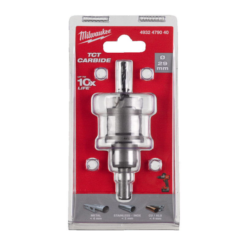 Купити Коронка Holesaw TCT MILWAUKEE, для сталі/нержавіючої сталі, діаметр 29мм. Офіційний магазин Мілвокі Україна, фірмова гарантія з доставкою по Украіні