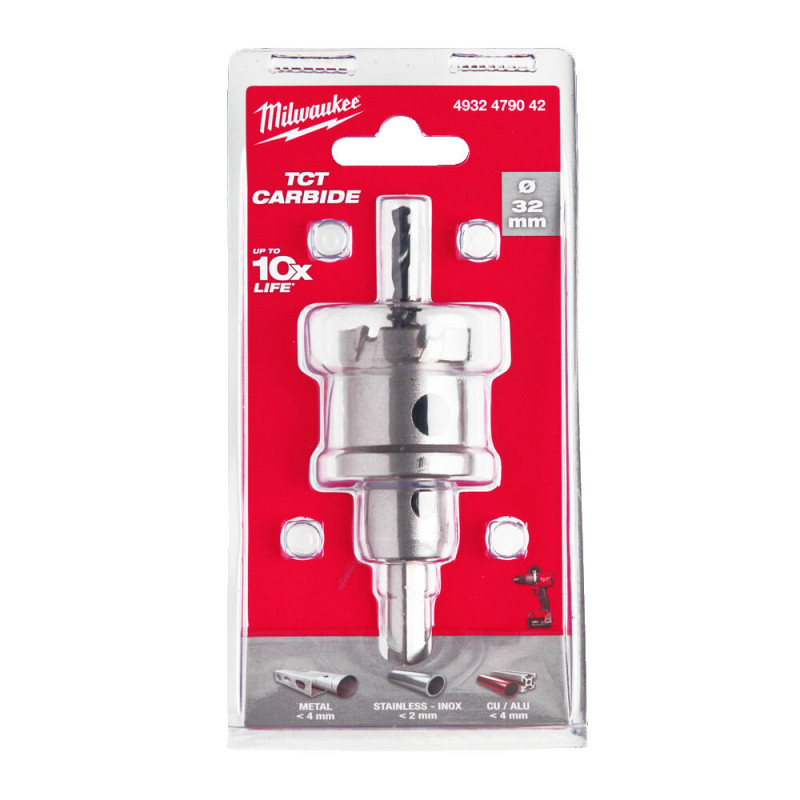 Купити Коронка Holesaw TCT MILWAUKEE, для сталі/нержавіючої сталі, діаметр 32мм. Офіційний магазин Мілвокі Україна, фірмова гарантія з доставкою по Украіні