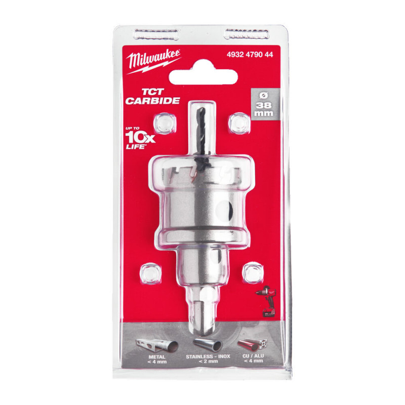 Купити Коронка Holesaw TCT MILWAUKEE, для сталі/нержавіючої сталі, діаметр 38мм. Офіційний магазин Мілвокі Україна, фірмова гарантія з доставкою по Украіні