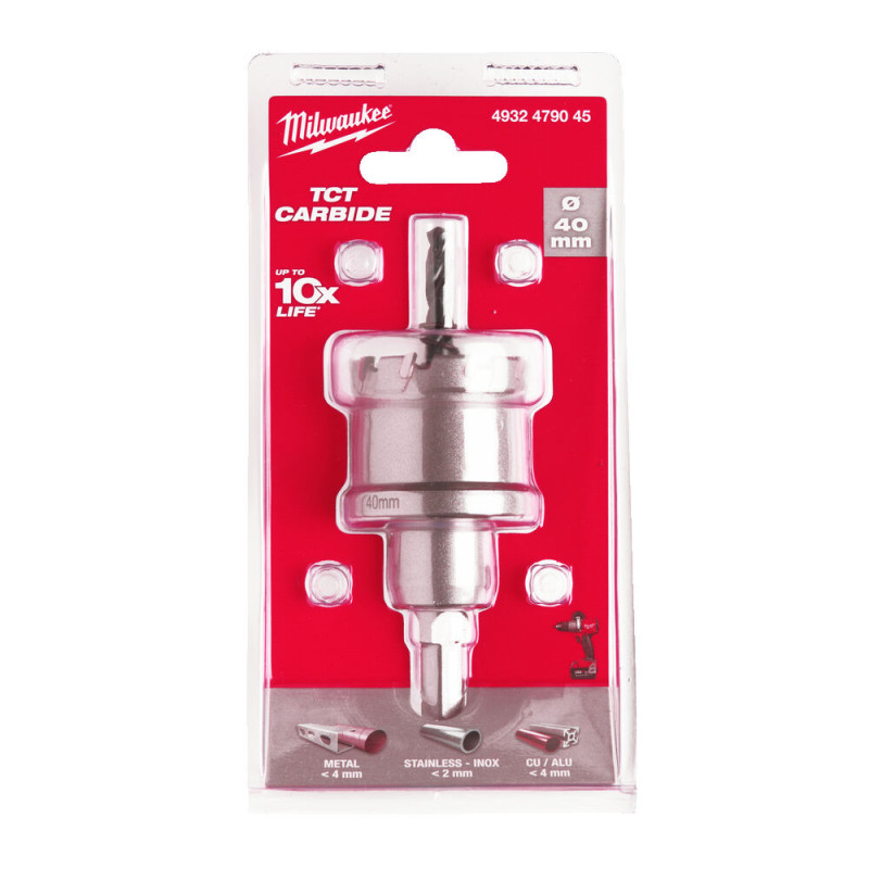 Купити Коронка Holesaw TCT MILWAUKEE, для сталі/нержавіючої сталі, діаметр 40мм. Офіційний магазин Мілвокі Україна, фірмова гарантія з доставкою по Украіні