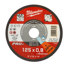 Купити Диск відрізной по металу MILWAUKEE, SCS 42/125х0.8 PRO+, діаметр 125мм. Офіційний магазин Мілвокі Україна, фірмова гарантія з доставкою по Украіні