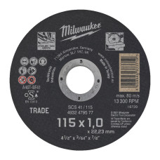 Купити Диск відрізний по металу MILWAUKEE, SCS 41/115x1, діаметр 125мм NEW. Офіційний магазин Мілвокі Україна, фірмова гарантія з доставкою по Украіні
