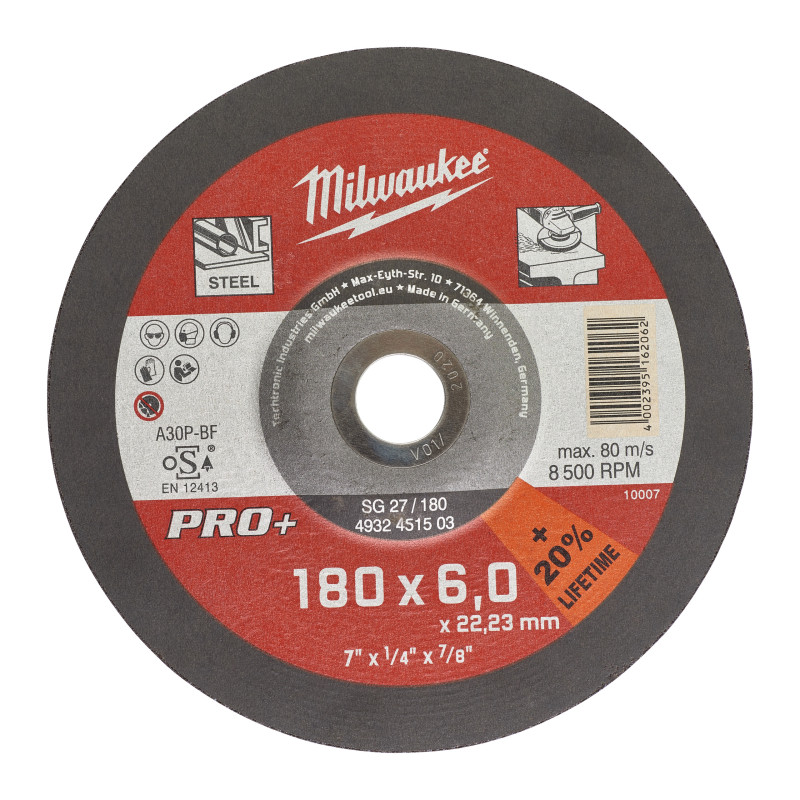Купити Диск зачистний по металу MILWAUKEE, SG 27/150х6 PRO+, діаметр 150мм. Офіційний магазин Мілвокі Україна, фірмова гарантія з доставкою по Украіні