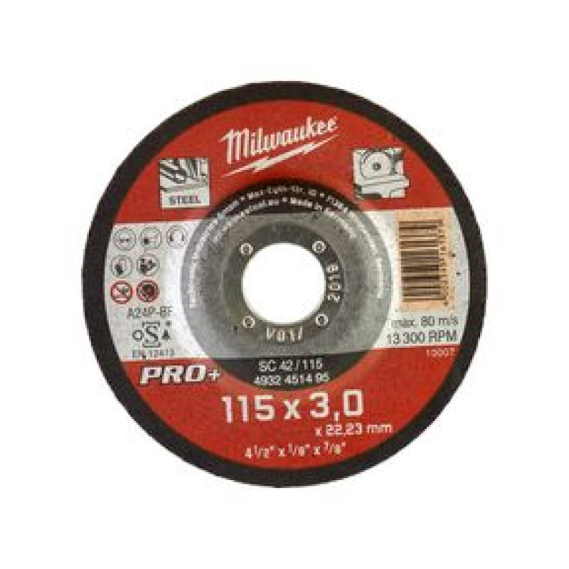 Купити Диск відрізний по металу MILWAUKEE, SC 42/115х3 PRO+, діаметр 115мм. Офіційний магазин Мілвокі Україна, фірмова гарантія з доставкою по Украіні