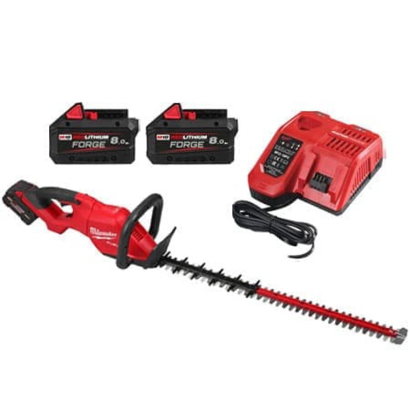Купити Кущоріз акумуляторний безщітковий MILWAUKEE, M18 FHET75G2-802, лезо 75см (зарядний пристрій M12-18 FC, 2 акумулятори М18 FВ8 8Аг, картонне пакування). Офіційний магазин Мілвокі Україна, фірмова гарантія з доставкою по Украіні
