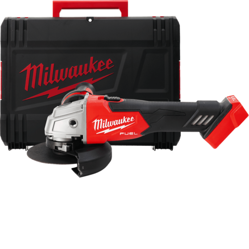 Купити Шліфмашина кутова - болгарка акумуляторна безщіткова MILWAUKEE, M18 FSAG125X-0X, діаметр 125мм (каркас, антивібраційна бокова рукоятка, захисний кожух, ключ, затискна та опорна гайки, пилезахисний екран, HDкейс). Офіційний магазин Мілвокі Україна, фірмова гарантія з доставкою по Украіні