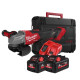 Купити Шліфмашина кутова - болгарка акумуляторна безщіткова MILWAUKEE, M18 FHSAG125XPDB2-802X, діаметр 125мм (зарядний пристрій М12-18 FC, 2 акумулятори М18 FB8 8Аг, антивібраційна бічна рукоять, захисний кожух, затискна та опорна гайки, пилезахисний екран, HDке. Офіційний магазин Мілвокі Україна, фірмова гарантія з доставкою по Украіні