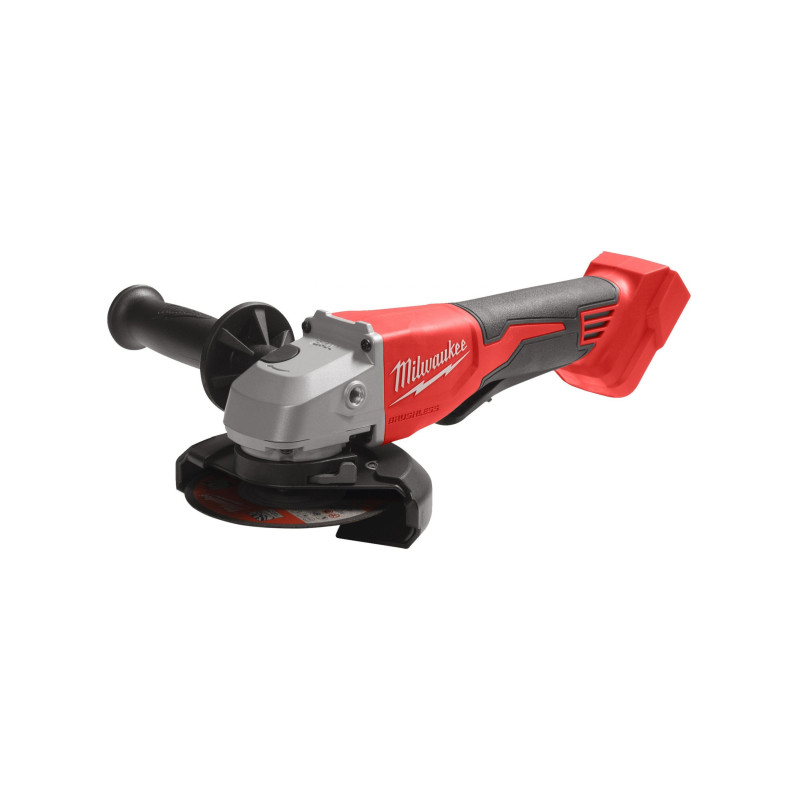 Купити Шліфмашина кутова акумуляторна безщіткова MILWAUKEE, M18 BLSAG115XPD-0, діаметр 115мм (каркас, захисний кожух, ключ, опорна та затискна гайки, бічна ручка). Офіційний магазин Мілвокі Україна, фірмова гарантія з доставкою по Украіні