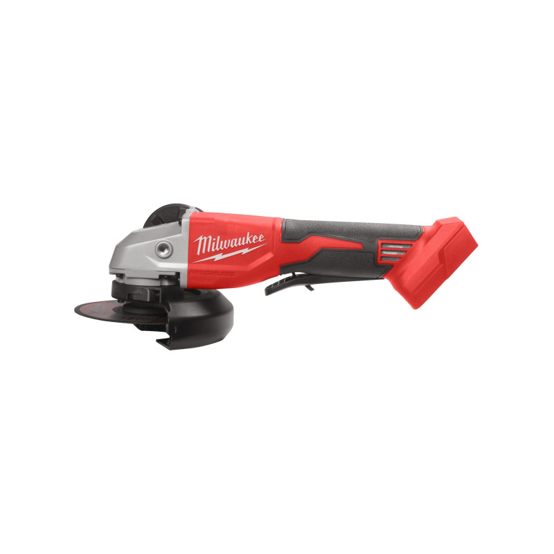 Купити Шліфмашина кутова акумуляторна безщіткова MILWAUKEE, M18 BLSAG125XPD-0, діаметр 125мм, (каркас, бічна рукоять, захисний кожух, ключ, фланцева і притискна гайки, картонне пакування). Офіційний магазин Мілвокі Україна, фірмова гарантія з доставкою по Украіні