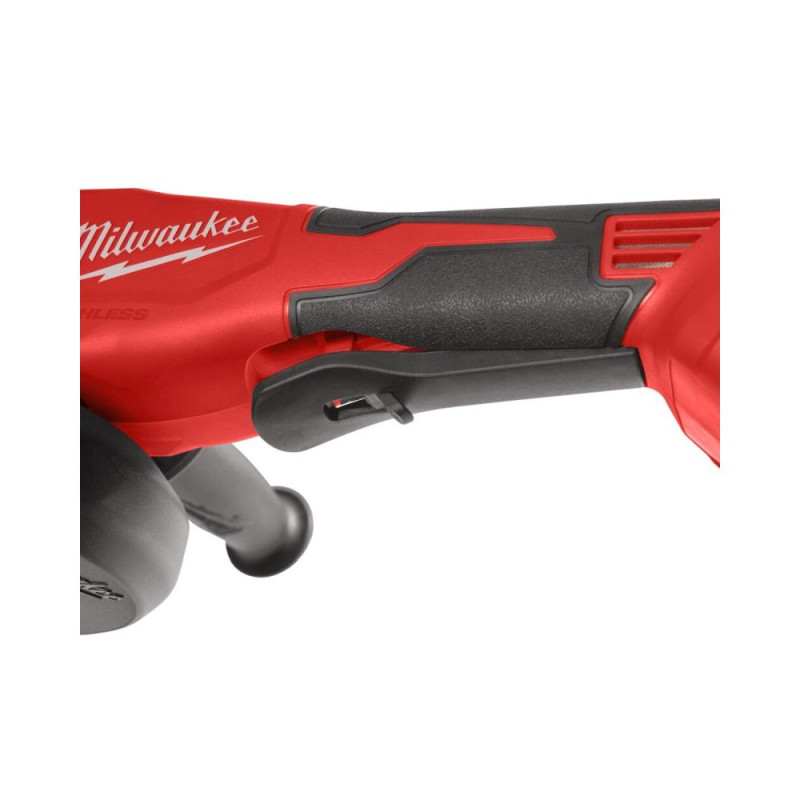 Купити Шліфмашина кутова акумуляторна безщіткова MILWAUKEE, M18 BLSAG125XPD-0, діаметр 125мм, (каркас, бічна рукоять, захисний кожух, ключ, фланцева і притискна гайки, картонне пакування). Офіційний магазин Мілвокі Україна, фірмова гарантія з доставкою по Украіні