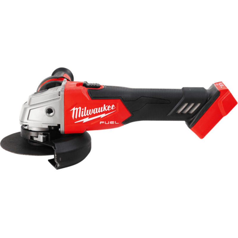 Купити Шліфмашина кутова акумуляторна безщіткова MILWAUKEE, M18 FSAG125X-0, діаметр 125мм (каркас, антивібраційна бічна рукоятка, захисний кожух, затискна гайка, ключ, опорна гайка, пилезахисний екран, картонне пакувавння). Офіційний магазин Мілвокі Україна, фірмова гарантія з доставкою по Украіні