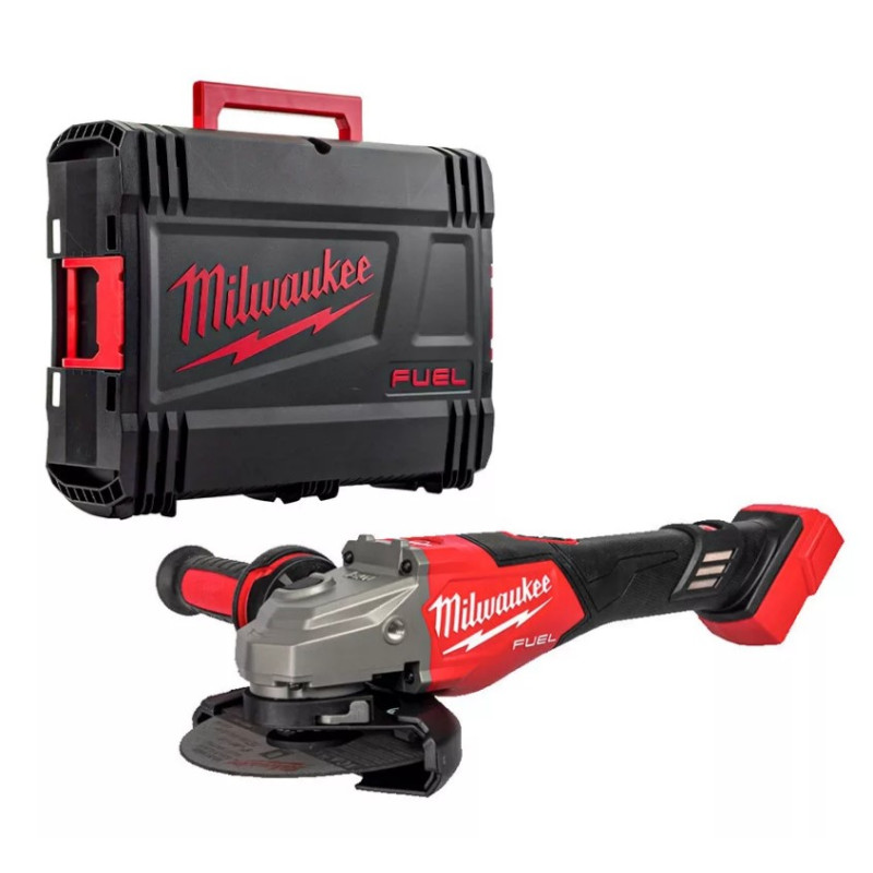 Купити Шліфмашина кутова - болгарка акумуляторна безщіткова MILWAUKEE, M18 FHSAG125XB2-0X, діаметр 125мм (каркас, антивібраційна бічна рукоять, захисний кожух, затискна та опорна гайки, пилезахисний екран, HDкейс). Офіційний магазин Мілвокі Україна, фірмова гарантія з доставкою по Украіні