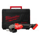 Купити Шліфмашина кутова - болгарка акумуляторна безщіткова MILWAUKEE, M18 FHSAG125XB2-0X, діаметр 125мм (каркас, антивібраційна бічна рукоять, захисний кожух, затискна та опорна гайки, пилезахисний екран, HDкейс). Офіційний магазин Мілвокі Україна, фірмова гарантія з доставкою по Украіні