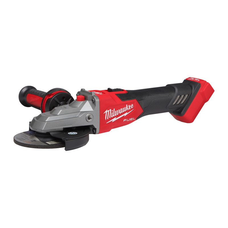 Купити Шліфмашина кутова - болгарка акумуляторна MILWAUKEE M18FSAGF125XB-0X, діаметр 125мм (антивібраційна бокова рукоятка, захисний кожух, безключова гайка FIXTEC, пилезахисний екран, картонне пакування, HDкейс). Офіційний магазин Мілвокі Україна, фірмова гарантія з доставкою по Украіні