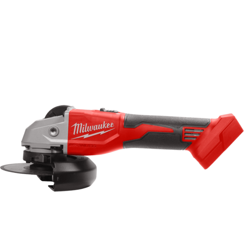 Купити Шліфмашина кутова акумуляторна безщіткова MILWAUKEE, M18 BLSAG125X-0, діаметр 125мм (каркас бічна рукоять, захисний кожух, ключ, фланцева і притискна гайки, картонне пакування). Офіційний магазин Мілвокі Україна, фірмова гарантія з доставкою по Украіні