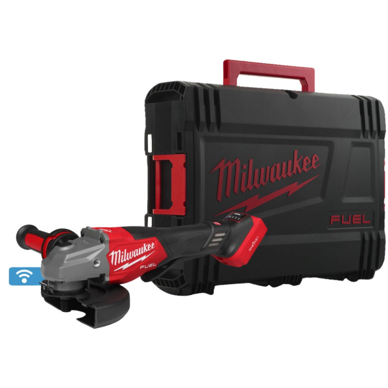Купити Шліфмашина кутова акумуляторна безщіткова MILWAUKEE, M18 FHSAGO125VXPDB2-0X, діаметр 125мм (антивібраційна бічна рукоятка, захисний кожух, ключ, фланцевая и прижимная гайки, пилезахисний екран, HDкейс). Офіційний магазин Мілвокі Україна, фірмова гарантія з доставкою по Украіні