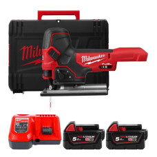 Купити Лобзик акумуляторний MILWAUKEE, M18 FBJS-502Х (зарядний пристрій М12-18 FС, 2 акумулятори М18 В5 5Аг, аксесуари, HDкейс). Офіційний магазин Мілвокі Україна, фірмова гарантія з доставкою по Украіні