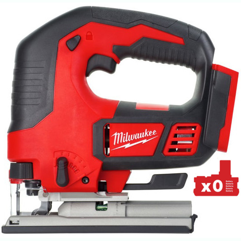 Купити Лобзик акумуляторний MILWAUKEE, M18 BJS-0 (каркас. полотно, адаптер, кожух, насадка, накладка підошви). Офіційний магазин Мілвокі Україна, фірмова гарантія з доставкою по Украіні