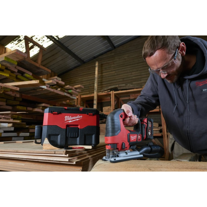 Купити Лобзик акумуляторний MILWAUKEE, M18 BJS-0 (каркас. полотно, адаптер, кожух, насадка, накладка підошви). Офіційний магазин Мілвокі Україна, фірмова гарантія з доставкою по Украіні