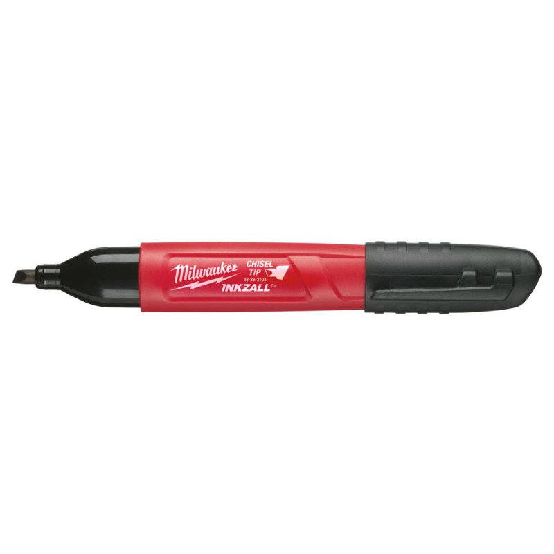 Купити Маркер для будмайданчика INKZALL MILWAUKEE, скошенний чорний (48223103). Офіційний магазин Мілвокі Україна, фірмова гарантія з доставкою по Украіні