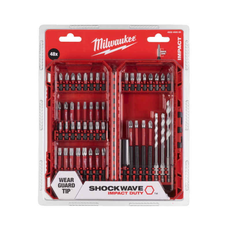 Купити Набір біт SHOCKWAVE PACKOUT MILWAUKEE, (48шт) пластиковий кейс. Офіційний магазин Мілвокі Україна, фірмова гарантія з доставкою по Украіні