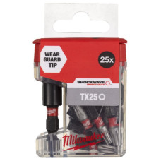 Купити Насадка Milwaukee TX2 25мм (25 шт/упак) + магнитный держатель для бит (1 шт) (дисплей 5 ш. Офіційний магазин Мілвокі Україна, фірмова гарантія з доставкою по Украіні